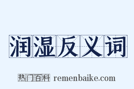润湿反义词是什么意思的图片